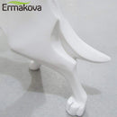 ERMAKOVA Wolf Statue Modern Abstract Geometric Style Resin Wolf Animal Figurine Office Home Decoration Accessories Gift