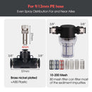 3/8" 9/12mm Misting Cooling System 0.6mm Nozzles Fine Atomizer PE Tubing Filter Self-priming Pump Garden Irrigation Watering Kit