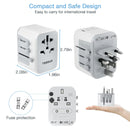 TESSAN Universal Travel Adapter with 3 USB, 1 USB C, International Socket adapter for Germany, USA, England, Australia