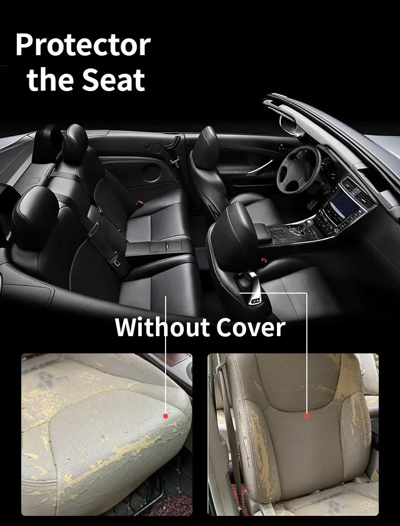 Linen Car Seat Cover for All Seasons Soft & Breathable Front Covers with Non-Slip Protector Universal Fit Most Car Van SUV Truck