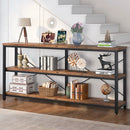 Tribesigns 3-Tier Console Table, 70.9" Sofa Table Long Narrow Entryway with Metal Frame