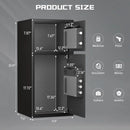 6.0 Cub Safe Box, Heavy Duty Large Safe with Dual Alarm System, Home Safe with Deposit Slot and Backlit Keyboard
