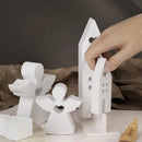 Cute Rabbit Candle Silicone Mold Gypsum Car Mounted Incense Expanding Gypsum Soap Mold Easter Bunny Aromatherapy Candle Mold