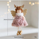 New Christmas Mouse Doll Pendant Girl Ballet Angel Christmas Tree Pendant Plush Hanging Xmas Decoration Charms New Year Gifts