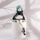 Anime Hatsune Miku Figure Sitting posture Dress up Model Toy Gift Action Figure Collectible Doll kid gift home decor