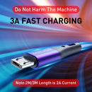 USLION 3A Fast Charging Micro USB Cable Fast Charge USB Data Cable Cord for Xiaomi Redmi Android Cell Phone Micro usb Data Line