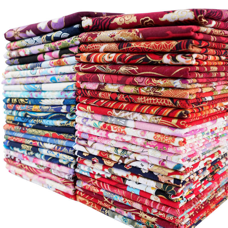 5PCS 25 x 25cm/50 x 50cm Squares Cotton Craft Japanese Fabric Cloths for DIY Bundle Patchwork Quilting Sewing Artcraft