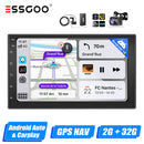 ESSGOO 7"/9"/10“ 2 DIN Android 14 4+64G Car Stereo Carplay Android Auto GPS SAT Navi Bluetooth FM RDS Radio WIFI Touchscreen