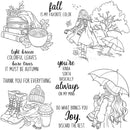 Mangocraft Autumn Days Warm Girls And Books Clear Stamp DIY Scrapbooking Supplies Silicone Stamps For Card Making Albums Decor
