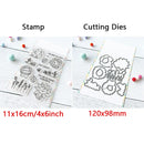 Birthday Cake Cute Frog Fox Animals Cutting Dies and Clear Stamps Bottle Thank You Words Dies For DIY Scrarpbooking Paper Craft