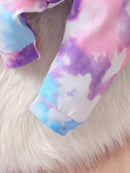Children's clothing Girl Tie-dyed Letter tie dye Long sleeved Pants 2pc/Set Suitable  Autumn sportswear for girls aged 1-6 Year
