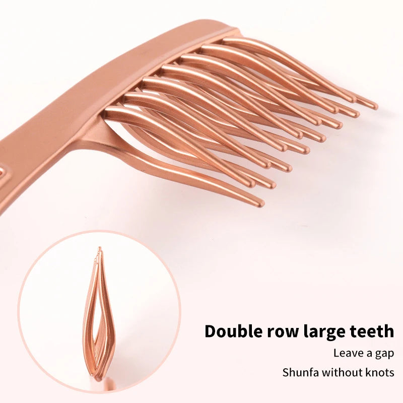 Double Rows Of Wide Tooth Comb Long Hair Curly Hair Fluffy Styling Tool Special Hair Comb Anti-static Hairbrush