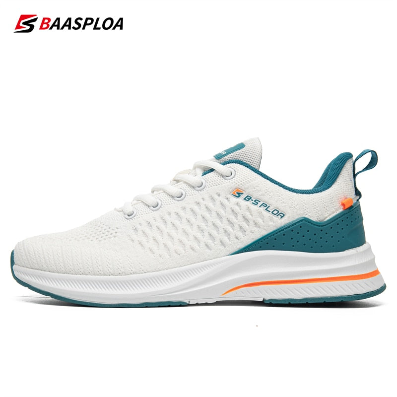 Baasploa 2022 New Men Knit Casual Walking Shoes Breathable Trendy Sneakers Original Light Shock Absorption Male Tennis Shoe