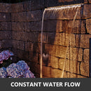 SucceBuy Waterfall Pool Fountain Stainless Steel Pipe Connector Spillway Garden Outdoor Pond Rectangular Swimming Pool Fountain