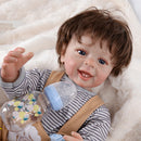 BRASTOY Reborn Painted Reborn Baby Doll Realistic Boy 55cm Silicone Body Can Take Bath