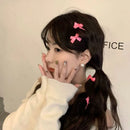 6pc Mini Bow Hair Clips Hairpin for Women Girls Kids Crab Headband for Party Wedding Hair Accessories Headwear Ornament