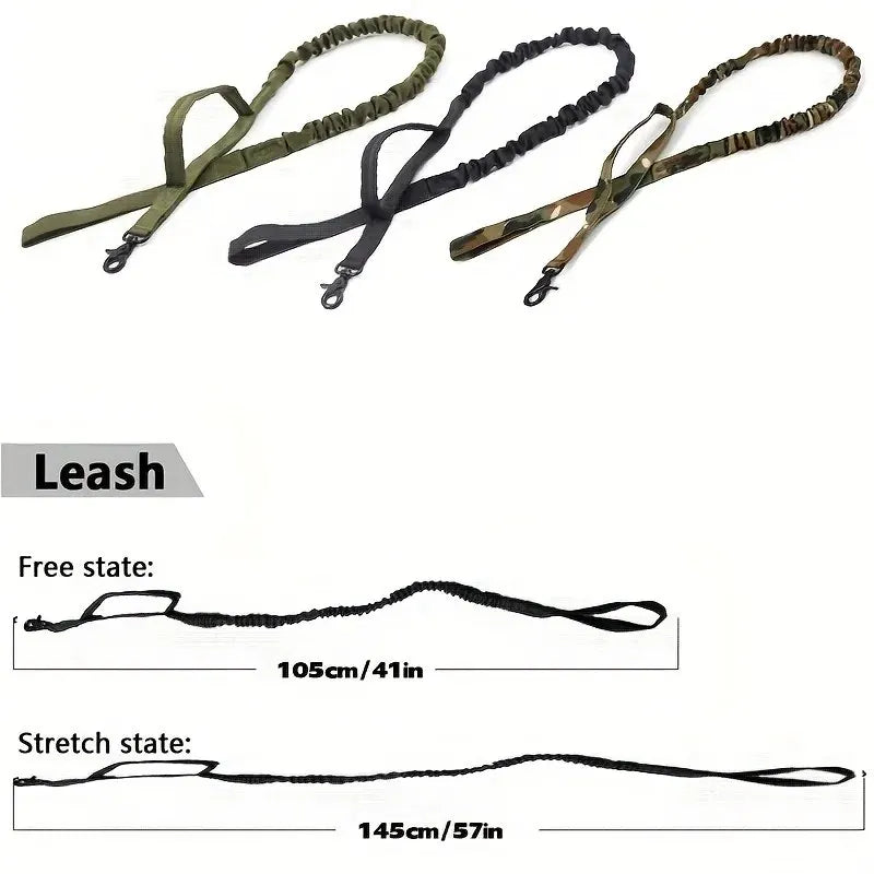 Pet Traction Rope Tactical Dog Leash Outdoor Training Large DogsRetractable Explosion-proof Dog Leash