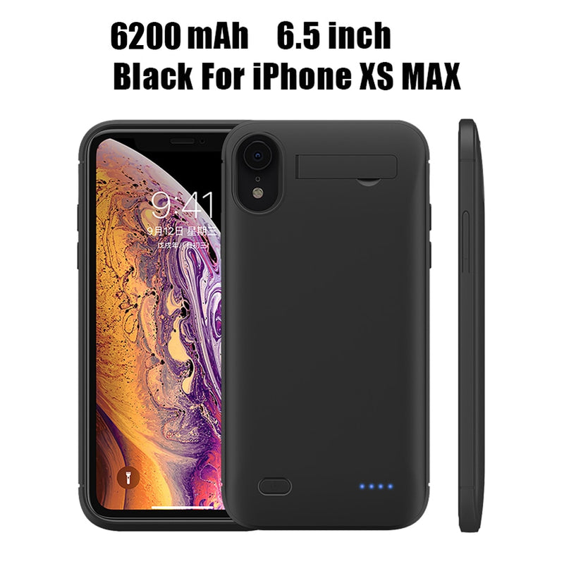 PINZHENG 6200mAh Battery Charger Case For iPhone 6 6S 7 8 Plus Charging Case For iPhone X XR Xs Max Portable Power Bank Charger