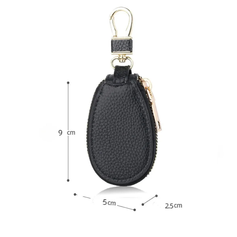 1Pc Car Key Wallets Women Couples Zipper Door Keys Storage Mini Portable Multi-function Simple Solid Protection Classic Unisex