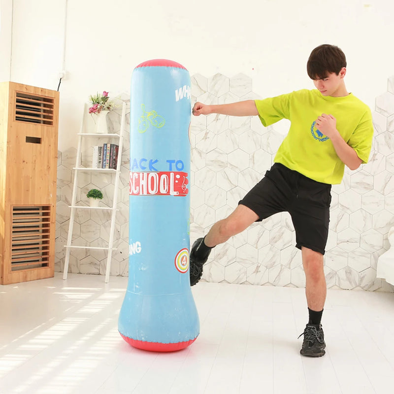 1.2/1.6M Inflatable Boxing Punching Bag for Adult Children Boxing Equipment Sandbag BoxingTraining Column Target Stress Relief