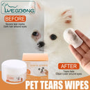 Pet Wet Wipes 60 Count for Cat Dog Eye Stain Cleaning Pads Portable Wet Pads Tow