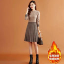 Medium Long Sweater Dress Women's Clothes Spring And Autumn 2024 New Style Winter Temperament Bottom Knitted Dress Match Coat