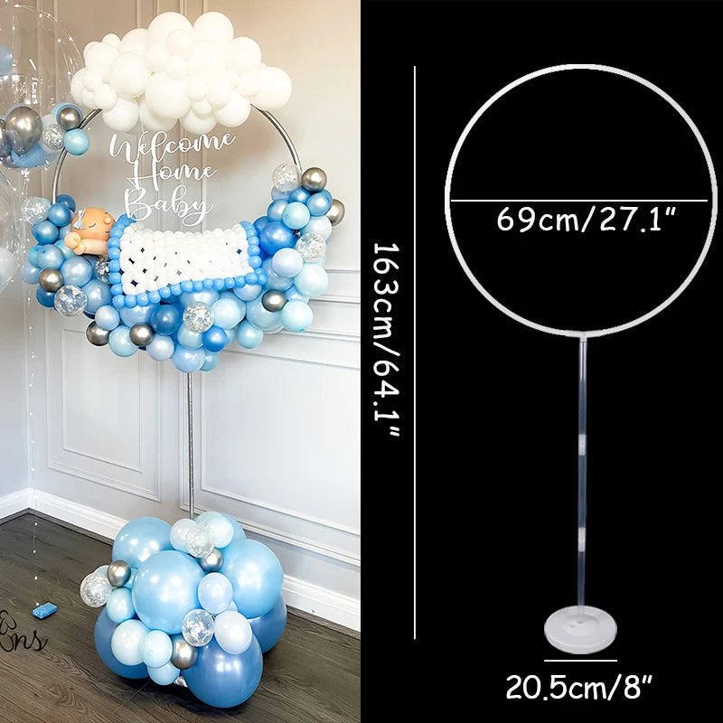 1/2set Round Balloons Stand Holder Plastic Balloon Arch Hoop wreath Ring Birthday Wedding Party Baby Shower Balloon Decorations