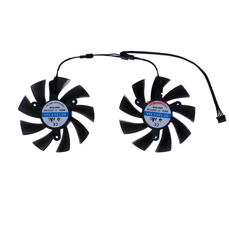 2Pcs/Set,PLA09215B12H,Video Card Fan,XY-D09015B,VGA Cooler,For MLLSE AMD RX 580 8GB RX580 Gaming GDDR5,Video Cards Cooling