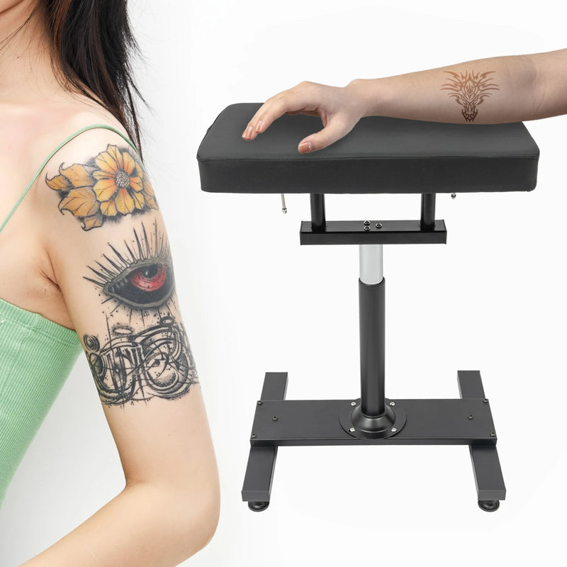 Tattoo Armrest Stand Rest Leg Rest Tattoo Tripod Stand Chair Height Adjustable 180-360° Rotatable Armrest Leg Wrist Holder