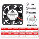 2PCS GDSTIME 40MM Cooler DC 5V 12V 24V 40x40x10mm Dual Ball Mini Cooling Fan 4010 Axial Fan 40MM for 3D Printer,DVR,NAS Cooling