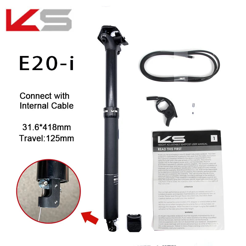 KS EXA 900I Wire Control Hydraulic Seat Tube MTB Seatpost 30.9/31.6mm Cable Remote Internal Routing Dropper