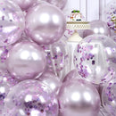 47Pcs Metallic Purple Latex Balloons Chrome Balloons Various Sizes for Girls Women Purple Birthday BabyBridal Shower Decorations
