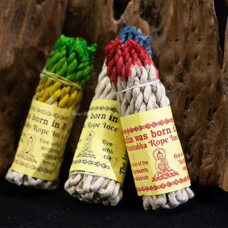 Nepal Handmade Rope Incense Meditation Thread Incense DIY Indoor Household for Buddha Incense Purifying Air Incense Supplies