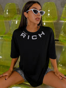 American Personality Letter Print T-Shirts Female Summer Cotton Clothing Loose Fashion Short Sleeve O-Neck Hip Hop Tee Shirts