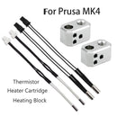 For Prusa MK4 Printer Kit Cartridge Heater 24V 40W Heating Tube Heating Rod for Prusa MK4 Extruder Kit  3D Printer Mk4 Hotend