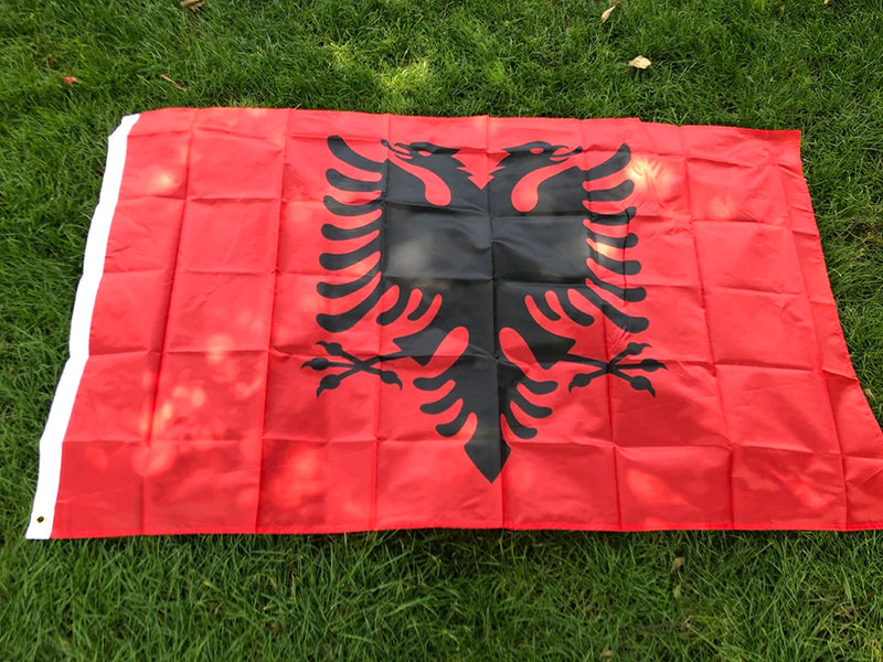 SKY FLAG Albania Flag 3x5 ft Flag of Albania 90x 150cm High Quality Double printed hanging Polyester Albania National Flag