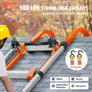 SucceBuy Orange/Black Ladder Roof Hook Heavy Duty Steel Ladder Stabilizer Roof Ridge Extension Rubber Grip T-Bar 500 lbs