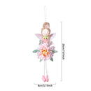 2024 Easter Flower Angel Wings Girls Window Sitting Fairy Tree Hanging Figurine For Woman Gift Home Wedding Birthday Party Decor