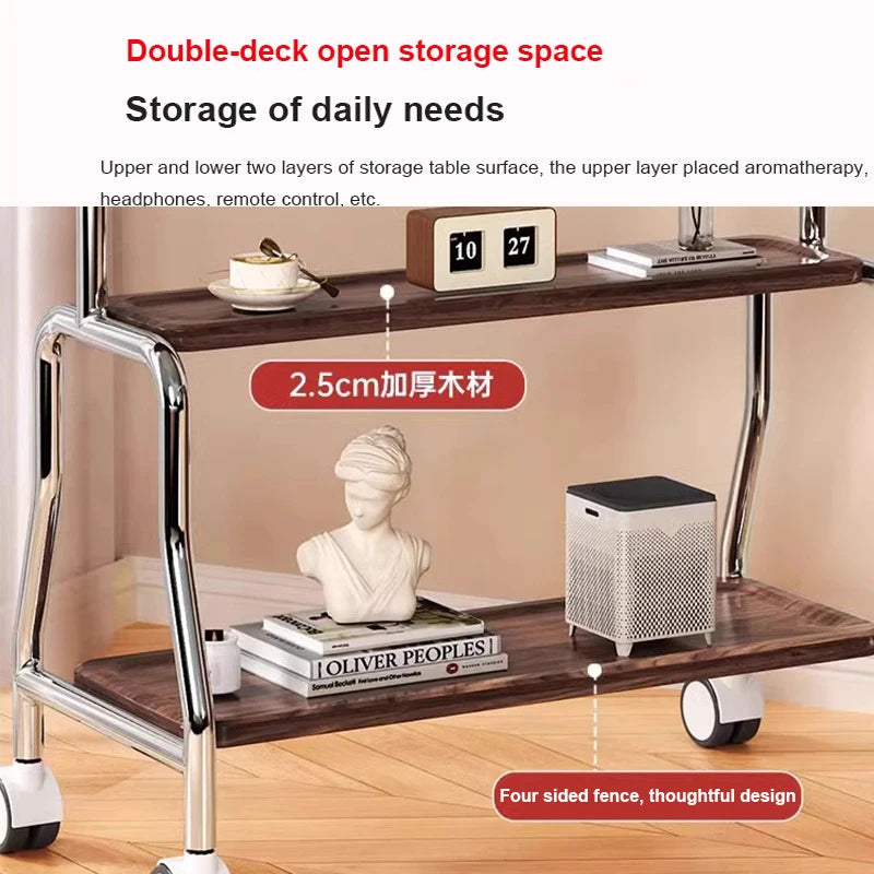 Rolling Floor Mobile TV Stand for 32-75 Inch LCD LED Flat/Curved Panel Screen TVs TV Cart Holds up to 110Lbs Max VESA 600x400mm