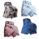 2/4Piece Tie Dye Sexy Push Up Shorts Woman Seamless Fitness Summer Athletic Shorts High Waist