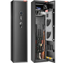 VEVOR 3-8 Rifles Gun Safe with Digital Keypad & Lock Gun Storage Cabinet with Removable Storage Shelf for Home Long Gun Pistols