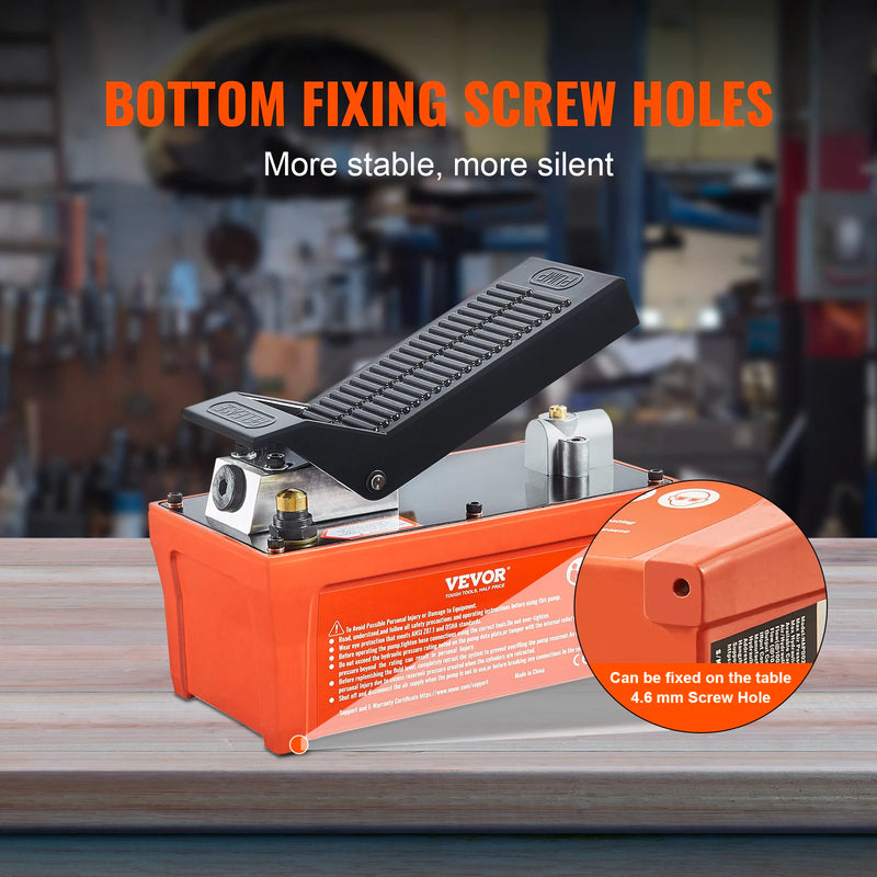 SucceBuy Air Hydraulic Pump 10,000 PSI 1/2 Gal Reservoir Foot Actuated Air Treadle for Auto Body Frame Machines and Pulling Post