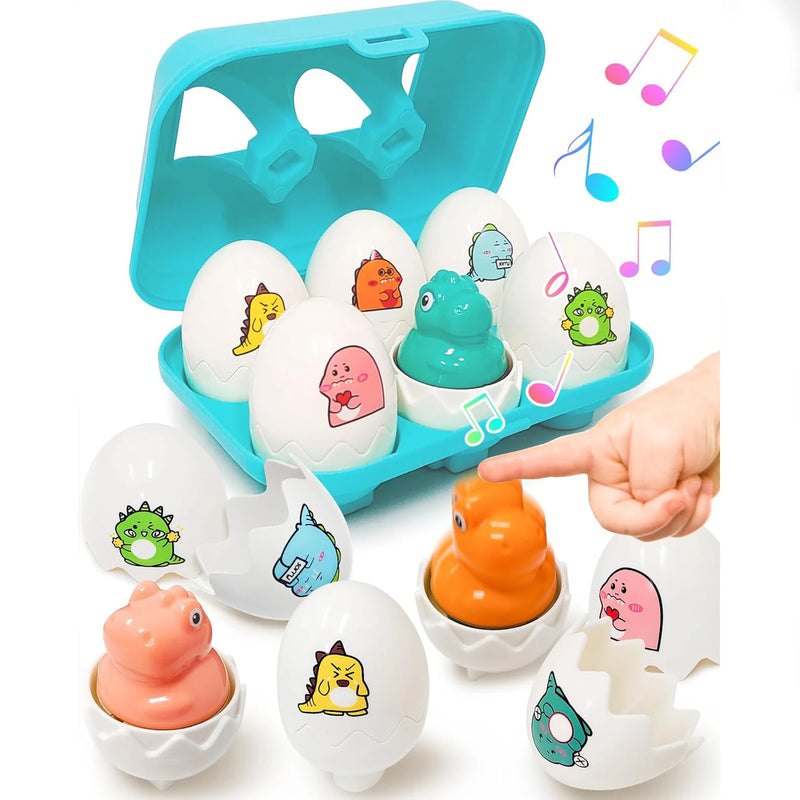 Montessori 3D Eggs Puzzle Toddler Learning Education Math Toys Kids Shape Match Smart Game Easter Gifts for 1 2 3 Year Old