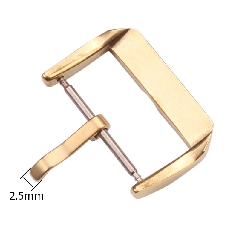 Stainless Steel Middle Brushed Watch Buckle 16mm 18mm 20mm 22mm Silver Rose Gold Black Watchband Strap Clasp Accessories