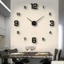 1pc Large Wall Clock DIY Clocks Fashion Watches Acrylic Mirror Stickers Modern Design Living Room Home Decor Horloge