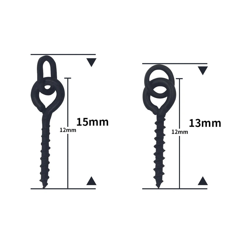 Screw Peg with Ring Swivel D-Rig Chod Rig Terminal Tackle Bait Holder Screw Carp Fishing Accessories