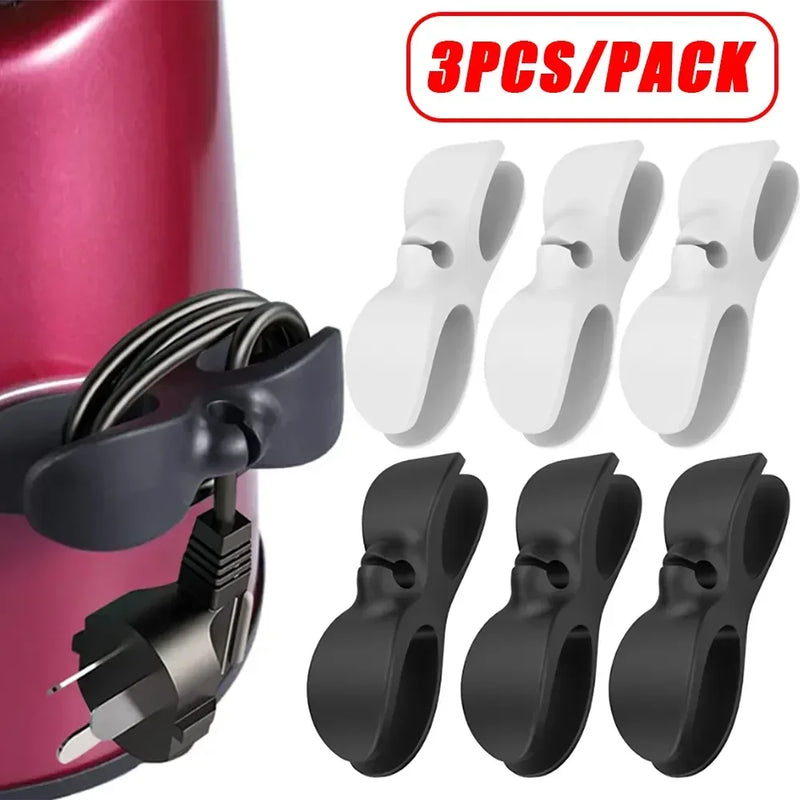 10/3/1Pcs Silicone Cord Winder Holder Clip Kitchen Organizer Cord Wrapper Maker Air Fryer Cable Winder Hooks Wire Fixer Tool