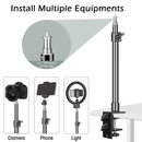 SH C-clamp Light Tripod Desktop Light Stand With 1/4" Ball Head Adjustable Tabletop Bracket Stand For Camera, Ring Light