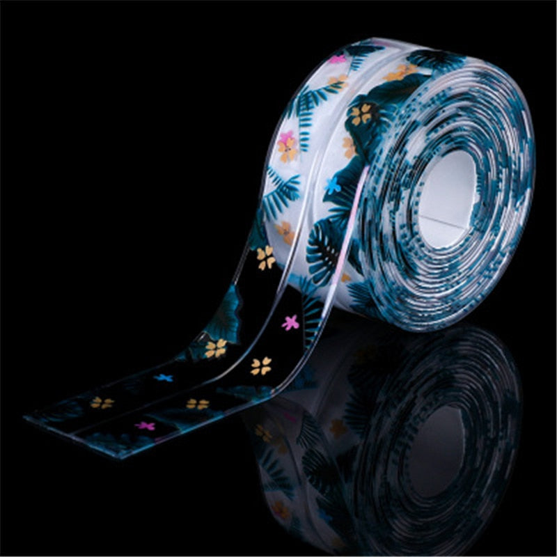 3.2Mx3.8CM Waterproof Bathroom Sink Sealing Strip Tape PVC Self Adhesive Mold Proof Wall Stickers for Kitchen Stove Toilet Gap