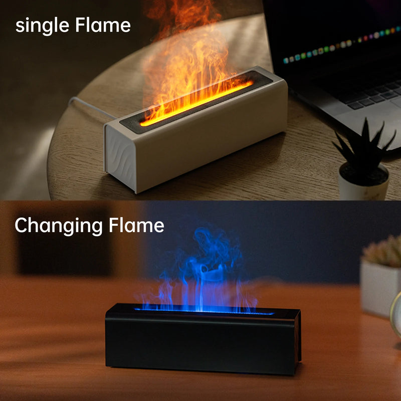 Vissko 7 Colorful Flame Diffuser 150ml USB Air Humidifier Aromatherapy Essential Oil Diffuser Fragrance diffuser For Bedroom